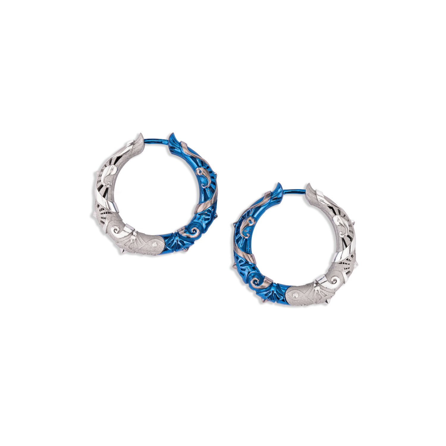 EAR HOOPS OF THE DAWN PRINCE (BLUE)