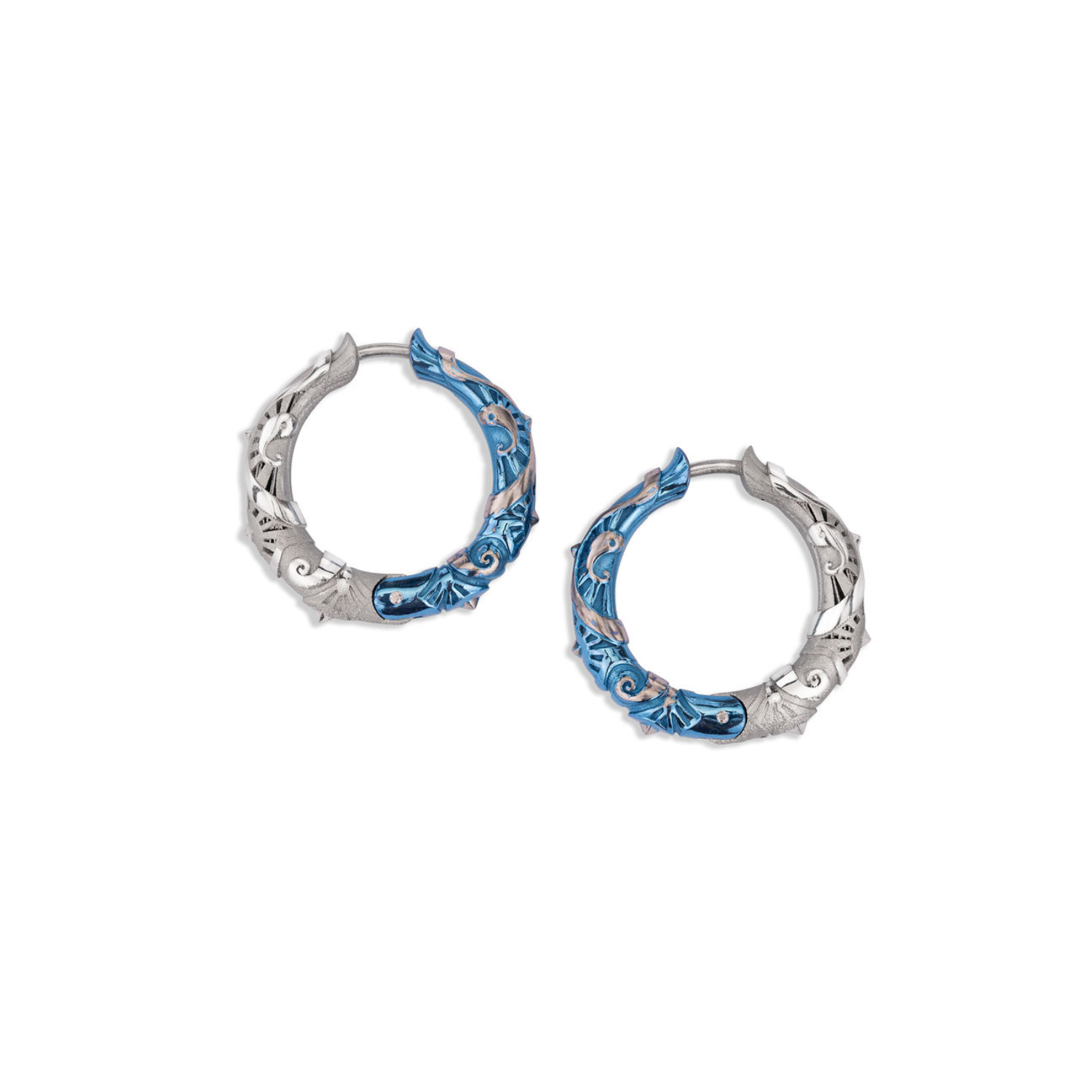 EAR HOOPS OF THE DAWN PRINCE (LIGHT BLUE)